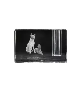 Laekenois Belgian Shepherd Dog - Pen stand, crystal organiser with dog photo, unique desk decoration by Art-Dog brand
