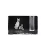 Laekenois Belgian Shepherd Dog - Pen stand, crystal organiser with dog photo, unique desk decoration by Art-Dog brand