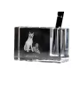 Laekenois Belgian Shepherd Dog - Pen stand, crystal organiser with dog photo, unique desk decoration by Art-Dog brand