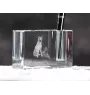 Laekenois Belgischer Schäferhund - Stifthalter, Kristallorganizer mit Hundefoto, einzigartige Schreibtischdekoration der Marke Art-Dog