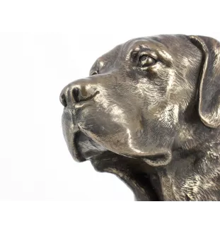 Labrador Retriever - Hundestatue, Büste auf Steinsockel, Skulptur, Trophäe für Hundeausstellung der Marke Art-Dog