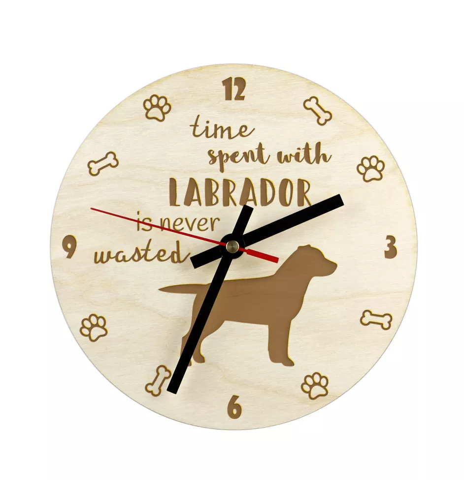 Labrador Retriever - Uhr mit Hund, Holzuhr mit Gravur, personalisierte Uhr von Art-Dog