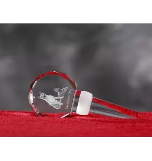 Laekenois Belgian Shepherd Dog - Crystal bottle stopper, unique wine stopper with photo, personalised gift for sommelier by Art-Dog brand