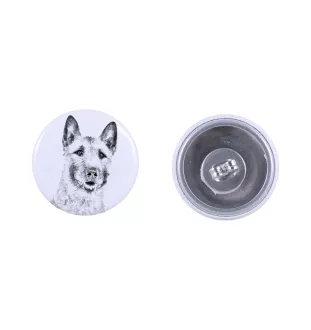 Laekenois Owczarek belgijski kolczyki z psem mały Art-Dog