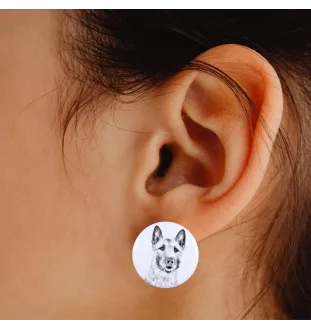 Laekenois Belgian Shepherd Dog - unique dog earrings, your pet on a keychain, Art-Dog's own brand