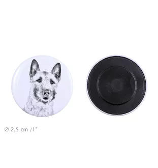 Laekenois Belgischer Schäferhund Magnet mit einem Hundepfotenabdruck, außergewöhnlich leicht, starker Magnet, handgefertigtes Produkt der Marke Art-Dog