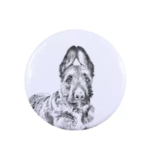 Laekenois Owczarek belgijski przypinka z psem mała Art-Dog