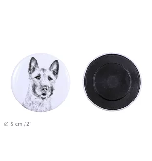 Laekenois Belgian Shepherd Dog - magnet with a dog's pupil, exceptionally light, strong magnet, handmade product by the Art-Dog brand