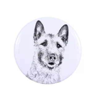 Laekenois Owczarek belgijski przypinka z psem duża Art-Dog