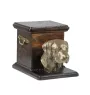 Labrador Retriever - Eine Urne für die Asche eines Hundes mit einer Statuette, eine elegante Urne für einen Hund, eine außergewöhnliche Urne mit dem Porträt eines Hundes von der Marke Art-Dog.
