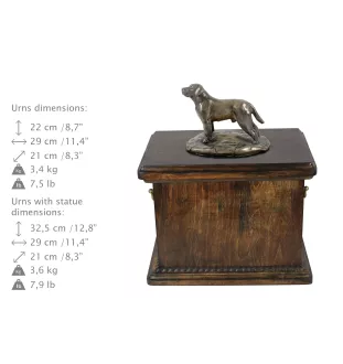 Labrador Retriever urna ze statuetką drewniana Art-Dog
