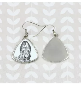 Laekenois Belgian Shepherd Dog - dog earrings, hanging earrings with a picture, personalized jewelry with Art-Dog brand print