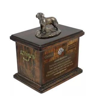 Labrador Retriever - urn for dog ashes, urn with a statuette, personalized urn for dog ashes by Art-Dog brand