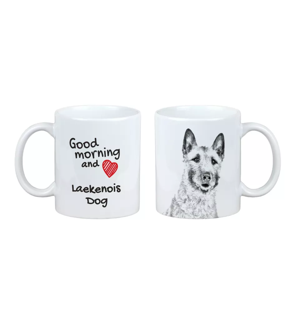 Laekenois Owczarek belgijski kubek z psem good morning Art-Dog