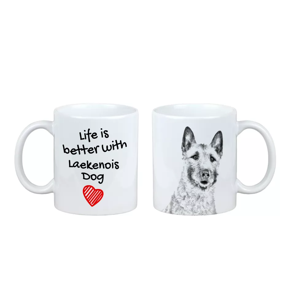 Laekenois Belgian Shepherd Dog - cup with a dog, cup with a photo, personalized gift from the Art-Dog brand