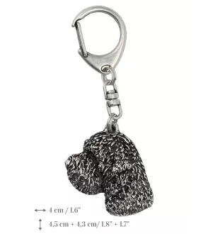 Wasserhund der Romagna, Lagotto Romagnolo - Versilberter Schlüsselanhänger mit Hund, Handtaschen-Dekoration, Rucksack-Anhänger der Marke Art-Dog