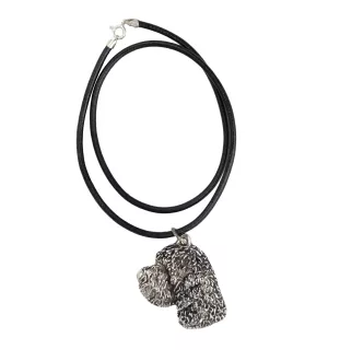 Romagna Water Dog, Lagotto Romagnolo - Necklace with dog, silver-plated pendant for dog fan, unique jewelry by Art-Dog brand
