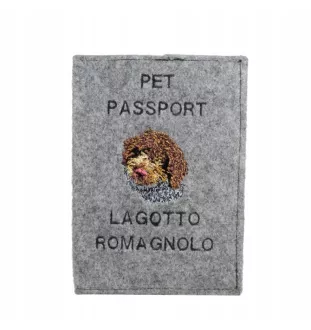 Chien d'eau romagnol, Lagotto Romagnolo - Porte passeport pour chien, porte document, cadeau pour le voyageur de la marque Art-Dog