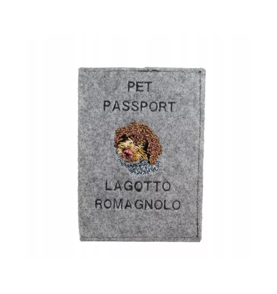 Chien d'eau romagnol, Lagotto Romagnolo - Porte passeport pour chien, porte document, cadeau pour le voyageur de la marque Art-Dog