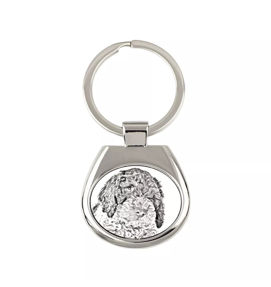 Wasserhund der Romagna, Lagotto Romagnolo - Schlüsselanhänger mit Hund, Anhänger mit Aufdruck, personalisierter Anhänger der Marke Art-Dog