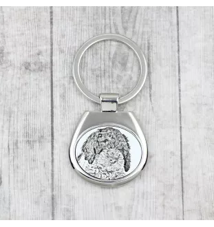 Chien d'eau romagnol, Lagotto Romagnolo - porte-clés avec chien, porte-clés imprimé, breloque personnalisée de la marque Art-Dog