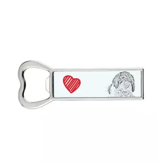 Romagna Water Dog, Lagotto Romagnolo - bottle opener with a dog, personalized fridge opener, unique gift for a man by Art-Dog brand