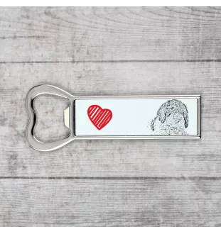 Romagna Water Dog, Lagotto Romagnolo - bottle opener with a dog, personalized fridge opener, unique gift for a man by Art-Dog brand