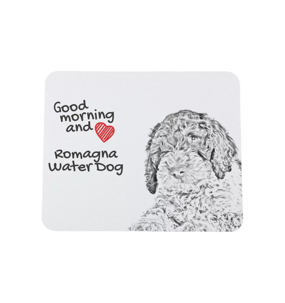 Wasserhund der Romagna, Lagotto Romagnolo - Mauspad mit Druck, personalisiertes Mauspad mit Hund, einzigartiges Gadget für Büroangestellte von Art-Dog.