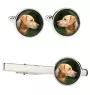 Labrador Retriever Ärmelknöpfe und Krawatte mit Ihrem Foto, Anzugaccessoire, Herrenschmuck der Marke Art-Dog
