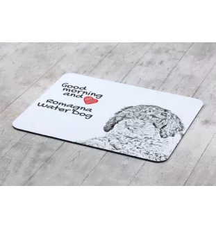 Wasserhund der Romagna, Lagotto Romagnolo - Mauspad mit Druck, personalisiertes Mauspad mit Hund, einzigartiges Gadget für Büroangestellte von Art-Dog.