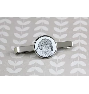 Romagna Water Dog, Lagotto Romagnolo - tie clip with a dog, personalized tie clip, a unique gift for a man from the Art-Dog brand