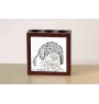Romagna Water Dog, Lagotto Romagnolo - pen holder with a dog, desk organizer with a print, personalized desk decoration from the Art-Dog brand.