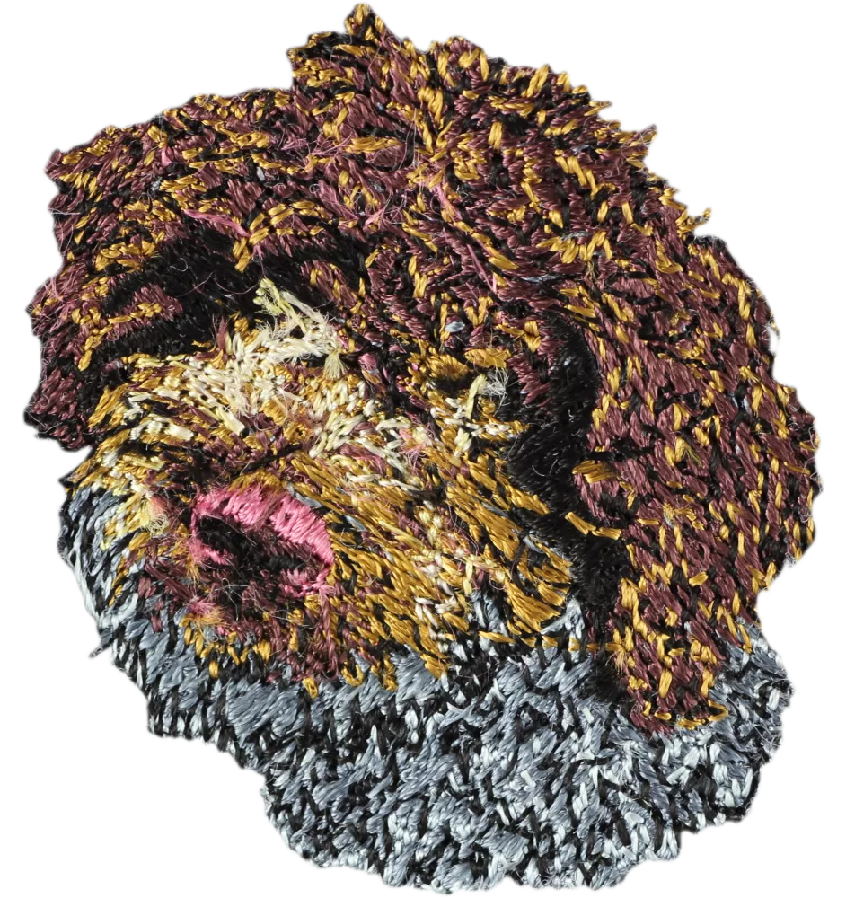 Wasserhund der Romagna, Lagotto Romagnolo - Hund geformtes Aufnäher, besticktes Patch, einzigartiges Dekor für den Rucksack der Marke Art-Dog