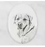 Labrador Retriever, retriever du Labrador I - une plaque commémorative avec une photo de chien, une plaque funéraire avec une impression, une plaque ovale personnalisée de la marque Art-Dog