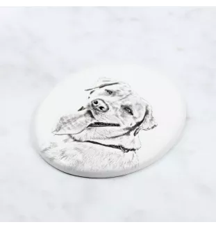 Labrador Retriever, retriever du Labrador I - une plaque commémorative avec une photo de chien, une plaque funéraire avec une impression, une plaque ovale personnalisée de la marque Art-Dog
