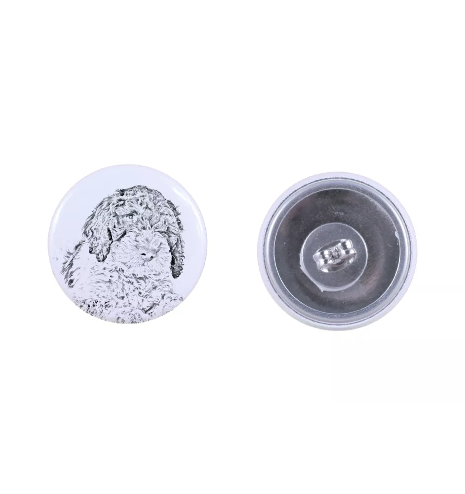 Chien d'eau romagnol, Lagotto Romagnolo - boucles d'oreilles uniques avec un chien, votre animal de compagnie sur un porte-clés, marque propre Art-Dog