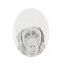 Labrador Retriever - Gedenktafel mit einem Foto eines Hundes, Grabplatte mit Druck, personalisierte ovale Platte der Marke Art-Dog
