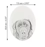 Labrador Retriever - commemorative plaque with a photo of a dog, tombstone with a print, personalized oval plaque from the Art-Dog brand