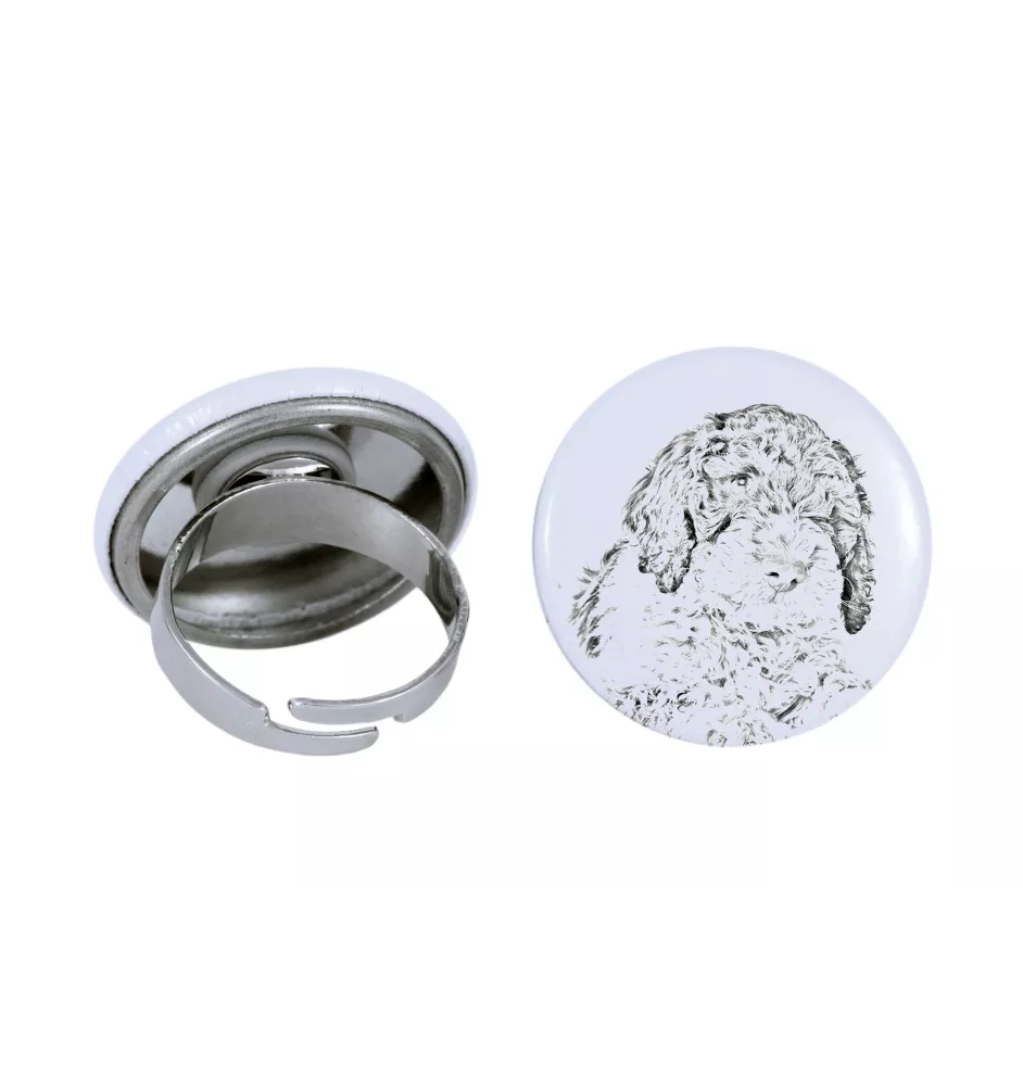 Wasserhund der Romagna, Lagotto Romagnolo - Damen Schmuck mit dem Bild eines Hundes, handgefertigtes Produkt, Möglichkeit, Ihr eigenes Foto hinzuzufügen, Marke Art-Dog