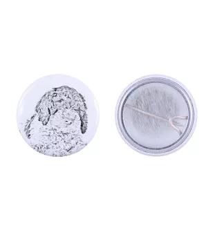 Chien d'eau romagnol, Lagotto Romagnolo - badge avec votre chien, ajoutez votre propre photo, marque Art-Dog