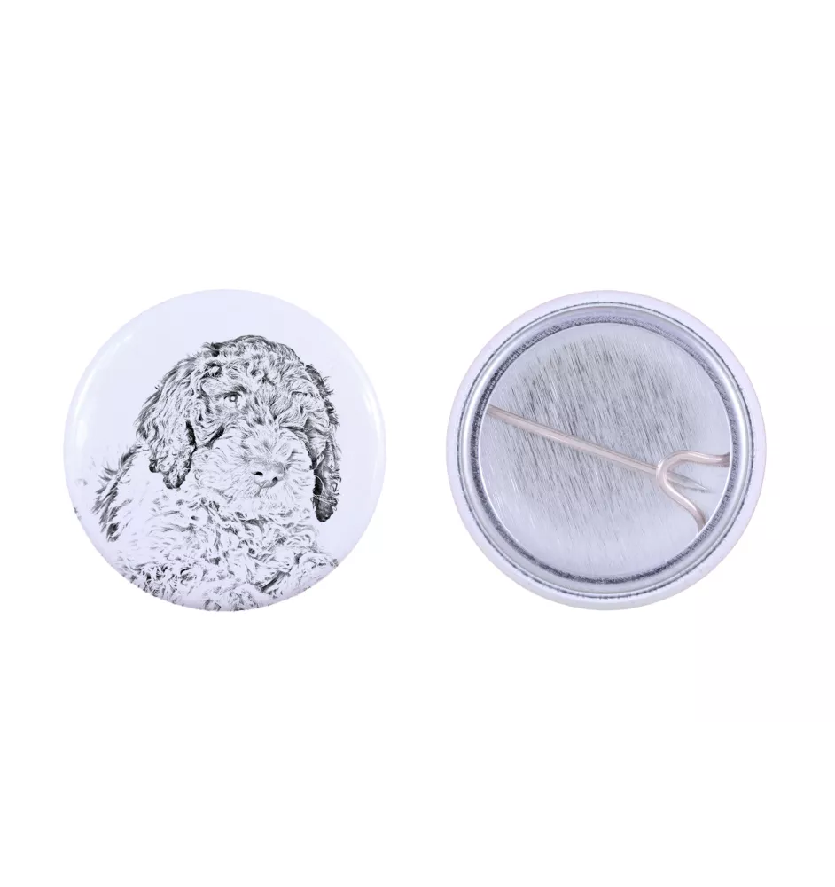 Chien d'eau romagnol, Lagotto Romagnolo - badge avec votre chien, ajoutez votre propre photo, marque Art-Dog