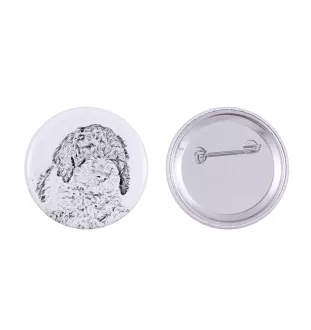 Chien d'eau romagnol, Lagotto Romagnolo - badge avec votre chien, ajoutez votre propre photo, marque Art-Dog