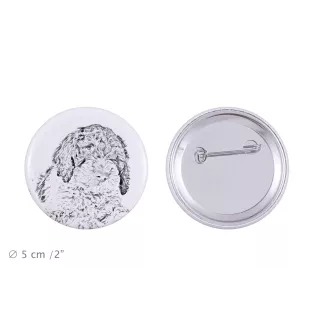 Chien d'eau romagnol, Lagotto Romagnolo - badge avec votre chien, ajoutez votre propre photo, marque Art-Dog