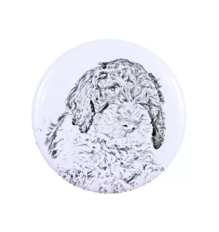 Lagotto Romagnolo przypinka z psem duża Art-Dog