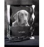 Labrador Retriever - Kristall mit einem Hundebild, Glasstatuette mit einem Bild, einzigartiger Bilderrahmen der Marke Art-Dog
