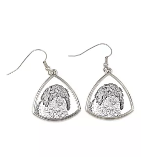 Chien d'eau romagnol, Lagotto Romagnolo - boucles d'oreilles avec chien, boucles d'oreilles pendantes avec photo, bijoux personnalisés avec impression de la marque Art-Dog