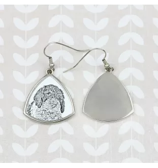 Romagna Water Dog, Lagotto Romagnolo - dog earrings, hanging earrings with a picture, personalized jewelry with Art-Dog brand print