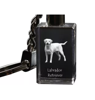 Labrador Retriever I - Crystal key ring with dog photo, illuminated key ring, unique gift by Art-Dog brand