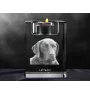 Labrador Retriever - Kerzenhalter mit Hundefoto, Teelichthalter aus Kristall, personalisiertes Geschenk der Marke Art-Dog