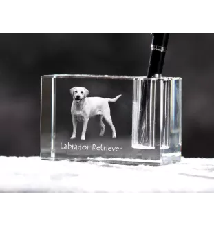 Labrador Retriever, retriever du Labrador I - Porte-stylos, organiseur en cristal avec photo de chien, décoration de bureau unique par la marque Art-Dog